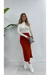 HIGH WAIST KNITWEAR PENCIL SKIRT