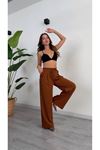 High-Waist Wide-Leg Trousers with Drawstring Detail